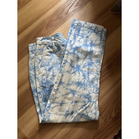 Rachel Comey Target Jeans Womens 6 Acid Wash Adjustable Belt Mom White Blue * - Picture 3 of 6